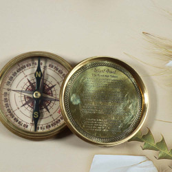 100% Brass Sundial Compass - Purpose Collectible Gift for Outdoor, Hiking, Camping |Stanley London Pocket Compass 1885