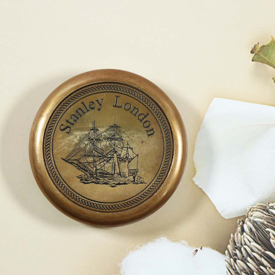 NOVELIKA-STANLEY LONDON- Antique Vintage Solid Brass Sports  Compass  Round Shape Unique Design Premium Quality for Finding Direction