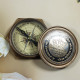 Antique Brass Sundial Marine Compass Camping/Hiking Steampunk Accessory - HENRY HUGHES LONDON 1941 Metal Compass Antique Brass Sundial Marine Compass Camping/Hiking Steampunk Accessory - HENRY HUGHES LONDON 1941 Metal Compass