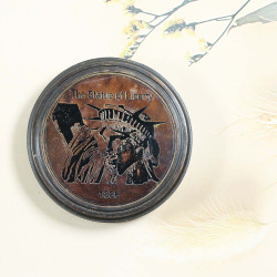 Novelika - Sundial Compass The Statue Of Liberty (1986) - Antique Vintage Solid Brass  -  Purpose Collectible Gift for Outdoor, Hiking, Camping