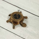 Antique Brass Sundial Turtle Design Compass Camping/Hiking Steampunk Accessory Metal Compass 