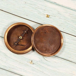 Antique Brass Sundial Compass Camping/Hiking Steampunk Accessory - Gateway of India Metal Compass 
