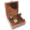 Brass & Wooden Marine Master Box & Nautical Compass Telescope Magnifying Glass in Instruments Directional Box