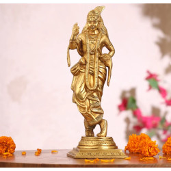 NOVELIKA- Brass Krishna Idol of a Standing Hindu Deity(NA631) NOVELIKA- Brass Krishna Idol of a Standing Hindu Deity(NA631)