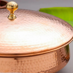 Novelika-  Copper Lagan Handi with Lid (NA633)