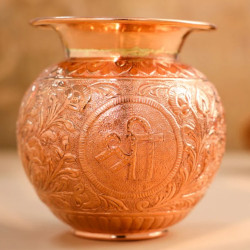 Novelika-  Copper Pooja Kalash or Kumbh (NA634)