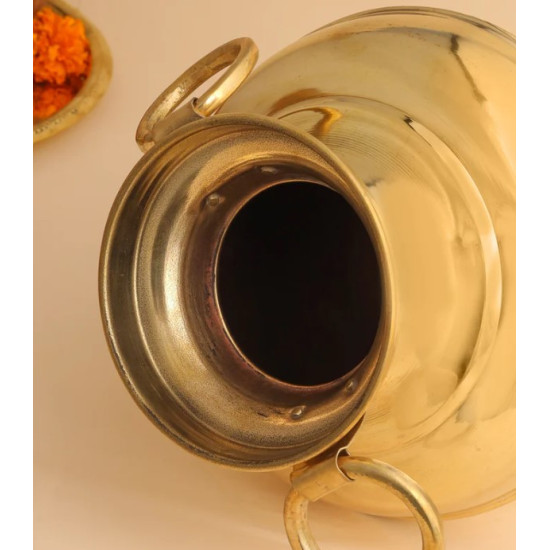 Novelika-Brass Water Pot or Ghada with Dual Ring Handles(NA637) Novelika-Brass Water Pot or Ghada with Dual Ring Handles(NA637)