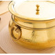 Novelika Traditional Indian Brass Hammered Handi with Lid (Na645)