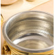 Novelika Traditional Indian Brass Hammered Handi with Lid (Na645)