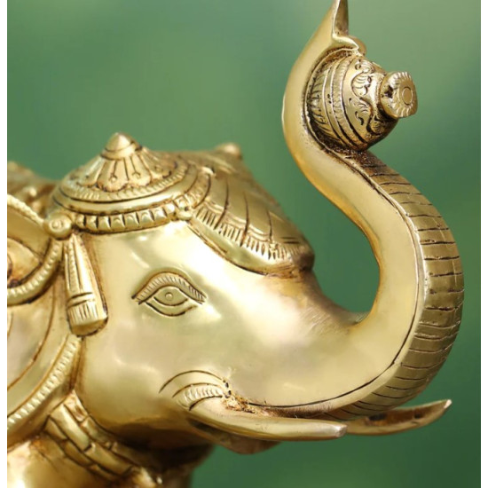 Novelika- Brass Decorative Elephant Statue(NA650)