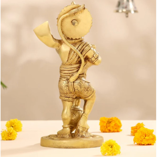 Novelika- Brass Standing Hanuman Statue with Gada(NA652)