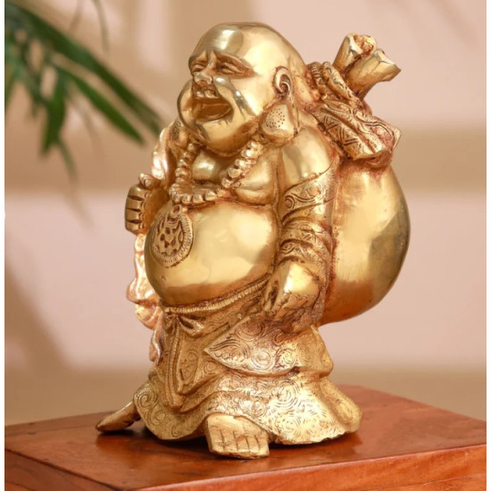 Novelika- Brass  Laughing Buddha statue(NA653)
