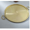 Novelika- Round Golden-Colored Brass Dosa Tawa with Two Handles(NA655)