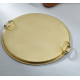 Novelika- Round Golden-Colored Brass Dosa Tawa with Two Handles(NA655)