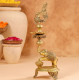 Novelika-  Brass Peacock Diya on Dancing Elephant(NA659)