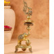 Novelika-  Brass Peacock Diya on Dancing Elephant(NA659)