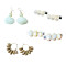 Novelika Seashell Dangle Earrings and kaudi earrings, kaudi and shell Hair Clip