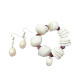 Novelika Handmade Seashell Bracelet, cowry Shell Ear rings for Women