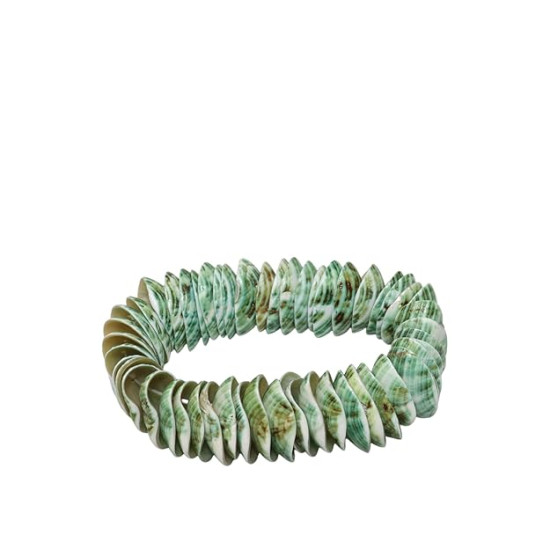 Novelika Handmade Green Seashell Bracelet for Women