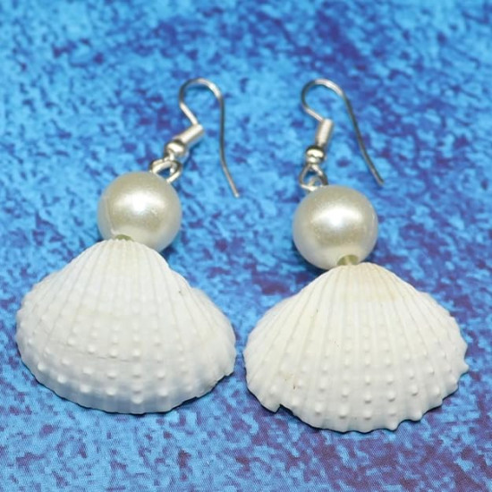 Novelika Handcrafted Seashell Dangle Earrings