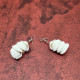 Novelika Handmade white Seashell Bracelet with beads, White Shell Ear rings for Women