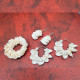 Novelika Handmade white Seashell Bracelet, White Shell Ear rings for Women Novelika Handmade white Seashell Bracelet, White Shell Ear rings for Women