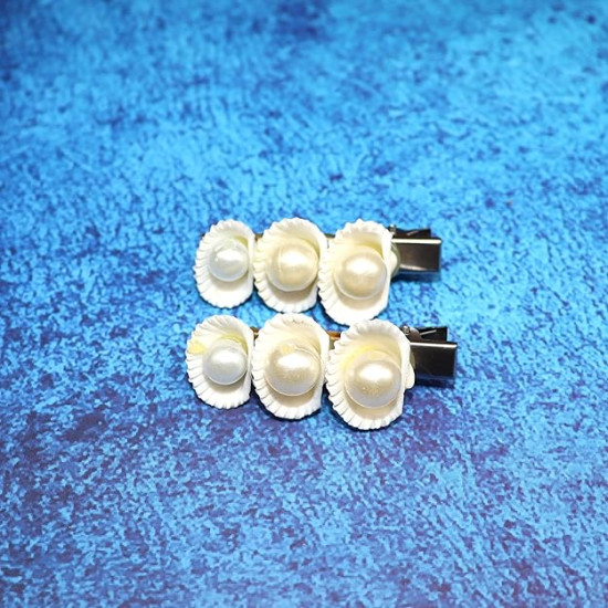 Novelika Seashell Dangle Earrings and kaudi earrings, kaudi and shell Hair Clip