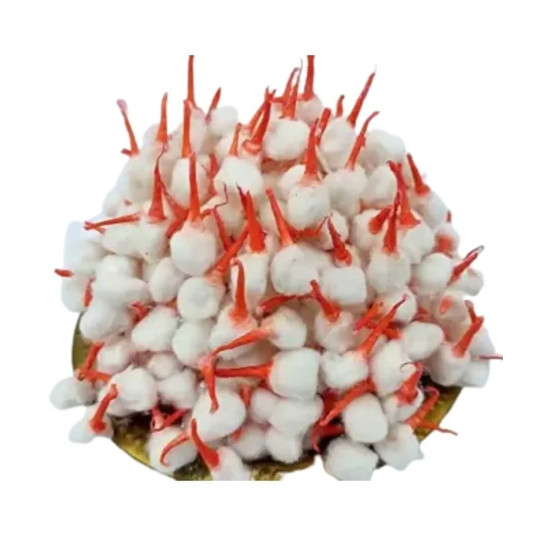 Novelika Cotton Round Wicks - Phool Batti - Cotton Batti - Rui Gol Batti For Puja Aarti - Pack Of 100 Wicks Novelika Cotton Round Wicks - Phool Batti - Cotton Batti - Rui Gol Batti For Puja Aarti - Pack Of 100 Wicks