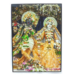Novelika Radha Krishna Iskcon Photo Frame For Wall & Table Decoration 