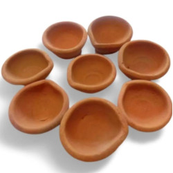 Novelika Handmade Miiti Ki Deepak - Clay Diya - Terracotta Decorative Diyas For Diwali - 108 Piece