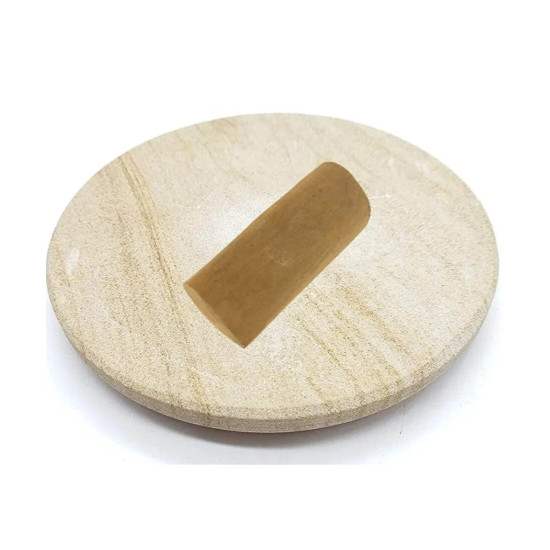 Novelika Chandan Pata Stone Chakla - Sandlewood Rubbing Board With - Set Of 1