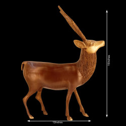 NOVELIKA- Brass Deer Statue for Home Office Décor Showpiece ( Pack of 1 ) 