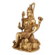 NOVELIKA-Brass Blessing Lord Shiva Statue Home Mandir Puja  Showpiece (Pack of 1)