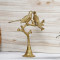 NOVELIKA-Brass Birds On Tree Love Couple Showpiece ( Pack of 1)