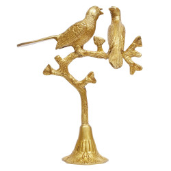 NOVELIKA-Brass Birds On Tree Love Couple Showpiece ( Pack of 1)