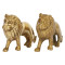 NOVELIKA-  Brass Lion Pair Statues Showpiece ( 2 Pair )