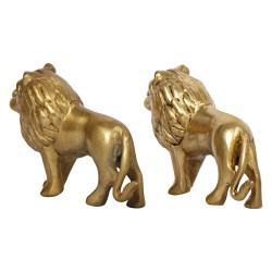 NOVELIKA-  Brass Lion Pair Statues Showpiece ( 2 Pair )