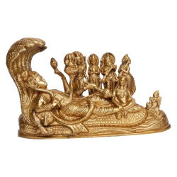 NOVELIKA- Vishnu Parivar Brass Idol Showpiece ( Pack of 1)