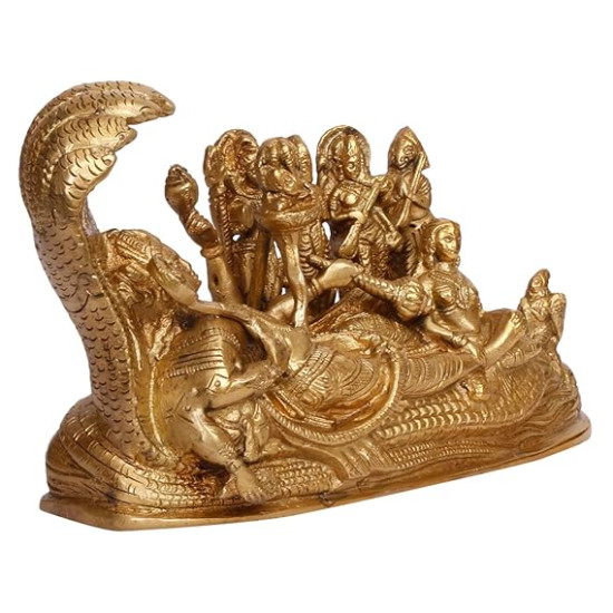 NOVELIKA- Vishnu Parivar Brass Idol Showpiece ( Pack of 1) NOVELIKA- Vishnu Parivar Brass Idol Showpiece ( Pack of 1)
