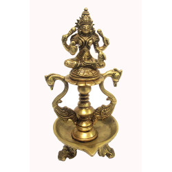 NOVELIKA- Brass Laxmi Oil Deepam for Home Décor Pooja (Pack of 1) NOVELIKA- Brass Laxmi Oil Deepam for Home Décor Pooja (Pack of 1)