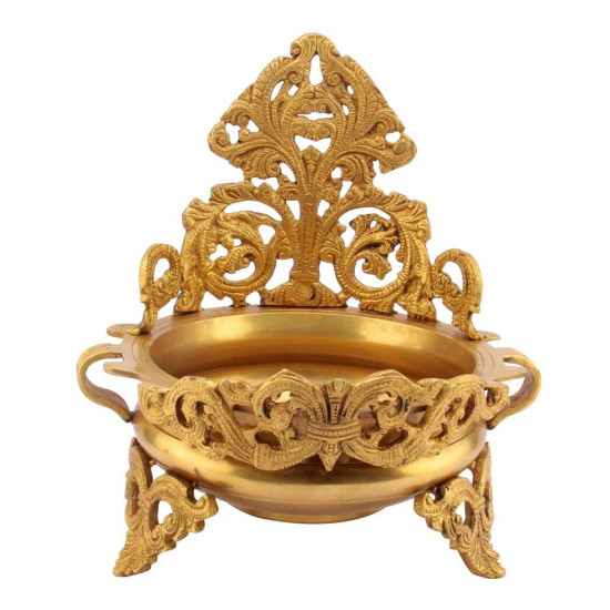 NOVELIKA- Brass Urli Traditional Bowl Decorative Showpiece (Pack of 1)