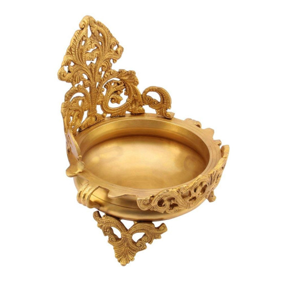 NOVELIKA- Brass Urli Traditional Bowl Decorative Showpiece (Pack of 1)