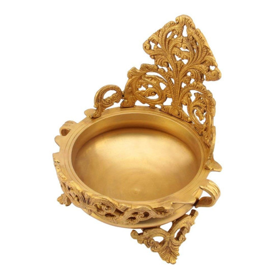 NOVELIKA- Brass Urli Traditional Bowl Decorative Showpiece (Pack of 1)
