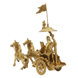 NOVELIKA-Lord Krishna Arjun Rath Idol Brass Showpieces (Pack of 1) NOVELIKA-Lord Krishna Arjun Rath Idol Brass Showpieces (Pack of 1)