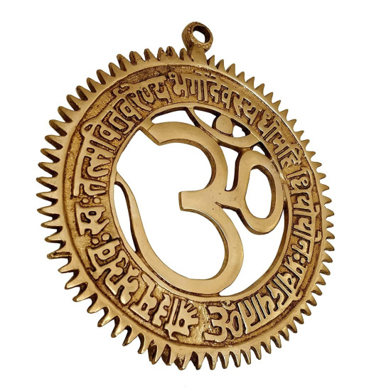 NOVELIKA-  Religious Wall Hanging Om Symbol with Gayathri Mantra (Pack of 1)