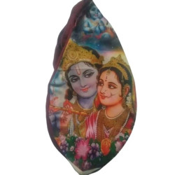 NOVELIKA- Digital Hare Krishna Printed Cotton Japa Mala Bag Jholi Chanting Bag With Zip Pocket (Pack of 1)