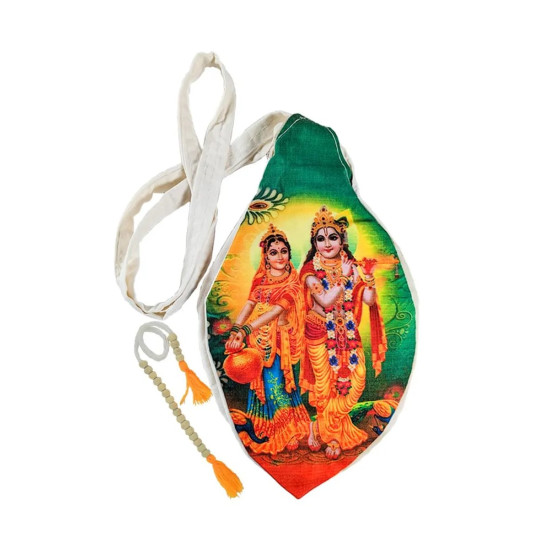 NOVELIKA- Beautiful Radha Krishna Printed Chanting Bag /Japa Bag With Sakshi Mala Counter (Pack of 1) NOVELIKA- Beautiful Radha Krishna Printed Chanting Bag /Japa Bag With Sakshi Mala Counter (Pack of 1)