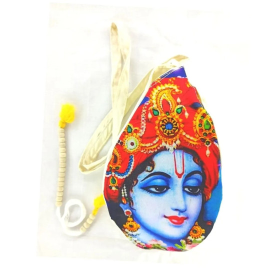 NOVELIKA- Multicolor Krishna Face Printed Chanting Bag/Beads Bag Or Japa Bag With Sakshi Mala Counter (Pack of 1) NOVELIKA- Multicolor Krishna Face Printed Chanting Bag/Beads Bag Or Japa Bag With Sakshi Mala Counter (Pack of 1)