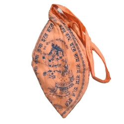 NOVELIKA- Coral Hare Krishna Japa Mala Bag/Jholi/Chanting Bag For Women & Men (Pack of 1) 