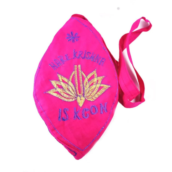 NOVELIKA-Cherry Red Radha Krishna Embroidered Chanting Bag /Japa Mala Bag With Sakshi Mala Counter (Paack of 1) NOVELIKA-Cherry Red Radha Krishna Embroidered Chanting Bag /Japa Mala Bag With Sakshi Mala Counter (Paack of 1)
